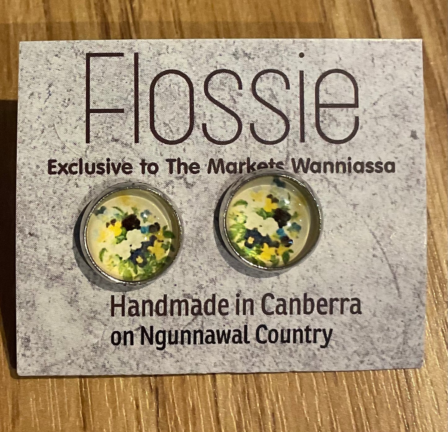 *Earrings Yellow Flowers Studs