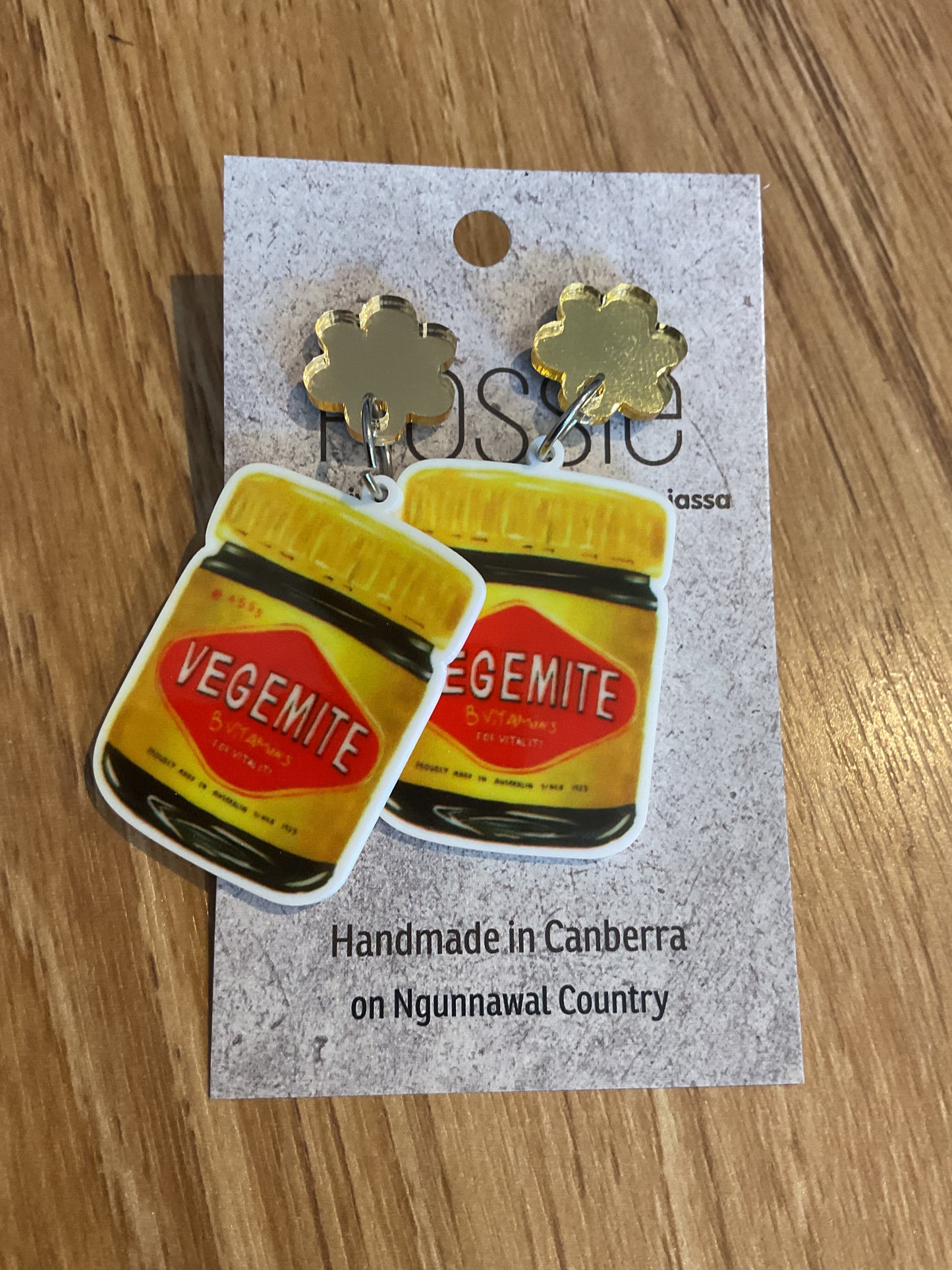 *Earrings Vegemite Dangles