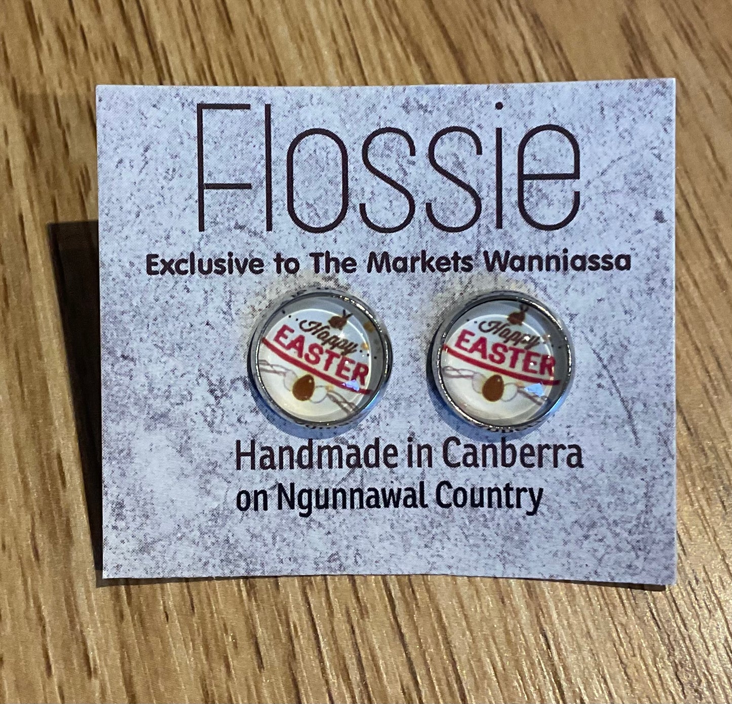 *Earrings Easter Glass Dome Studs