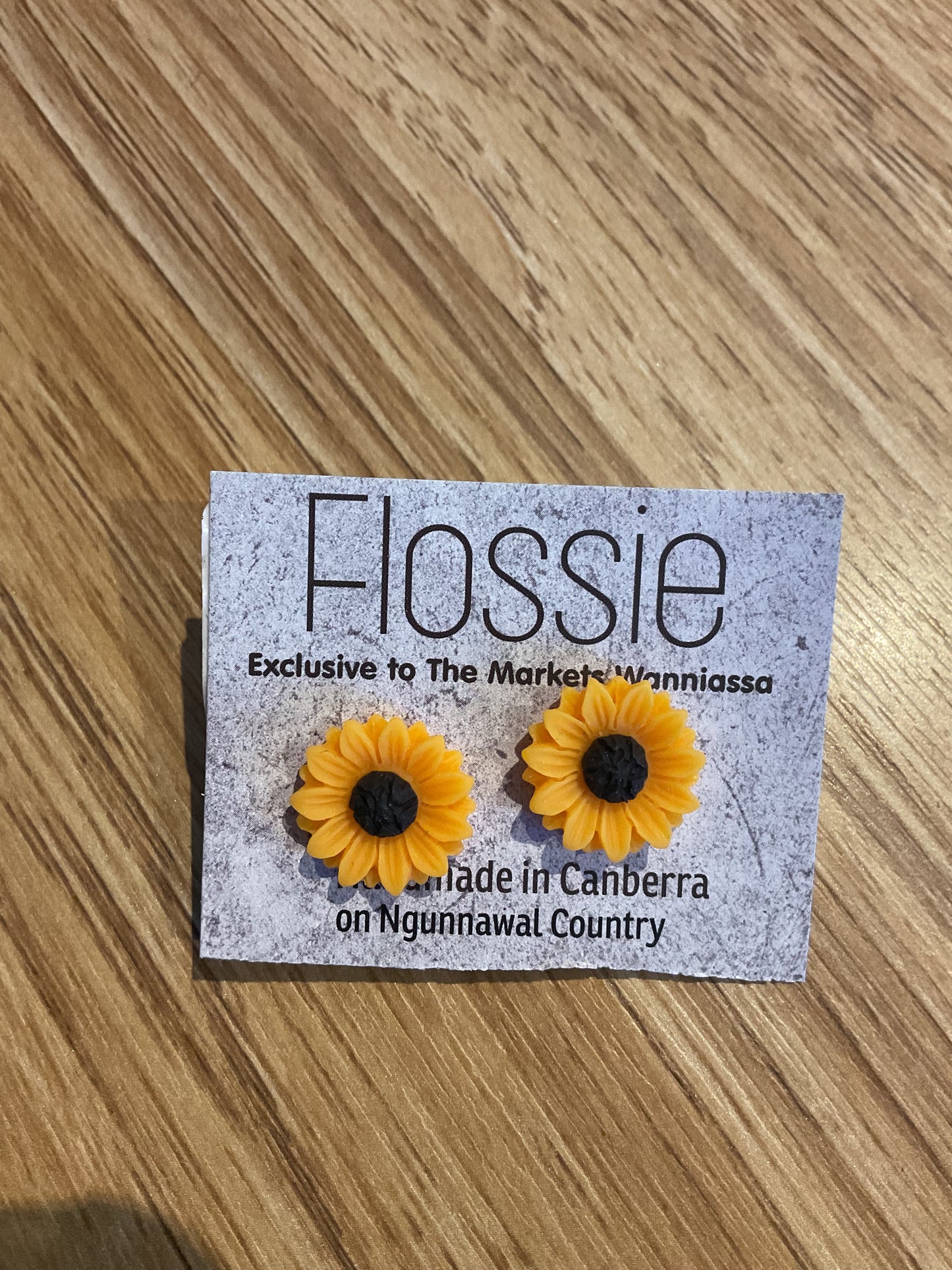 *Earrings Yellow Flower Studs