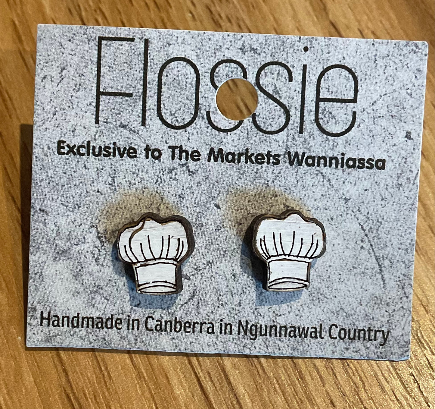 *Earrings Chef Hat Studs