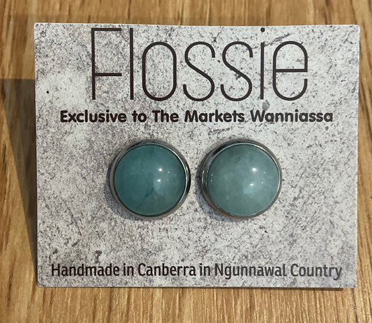 *Earrings Gemstone Dome Studs