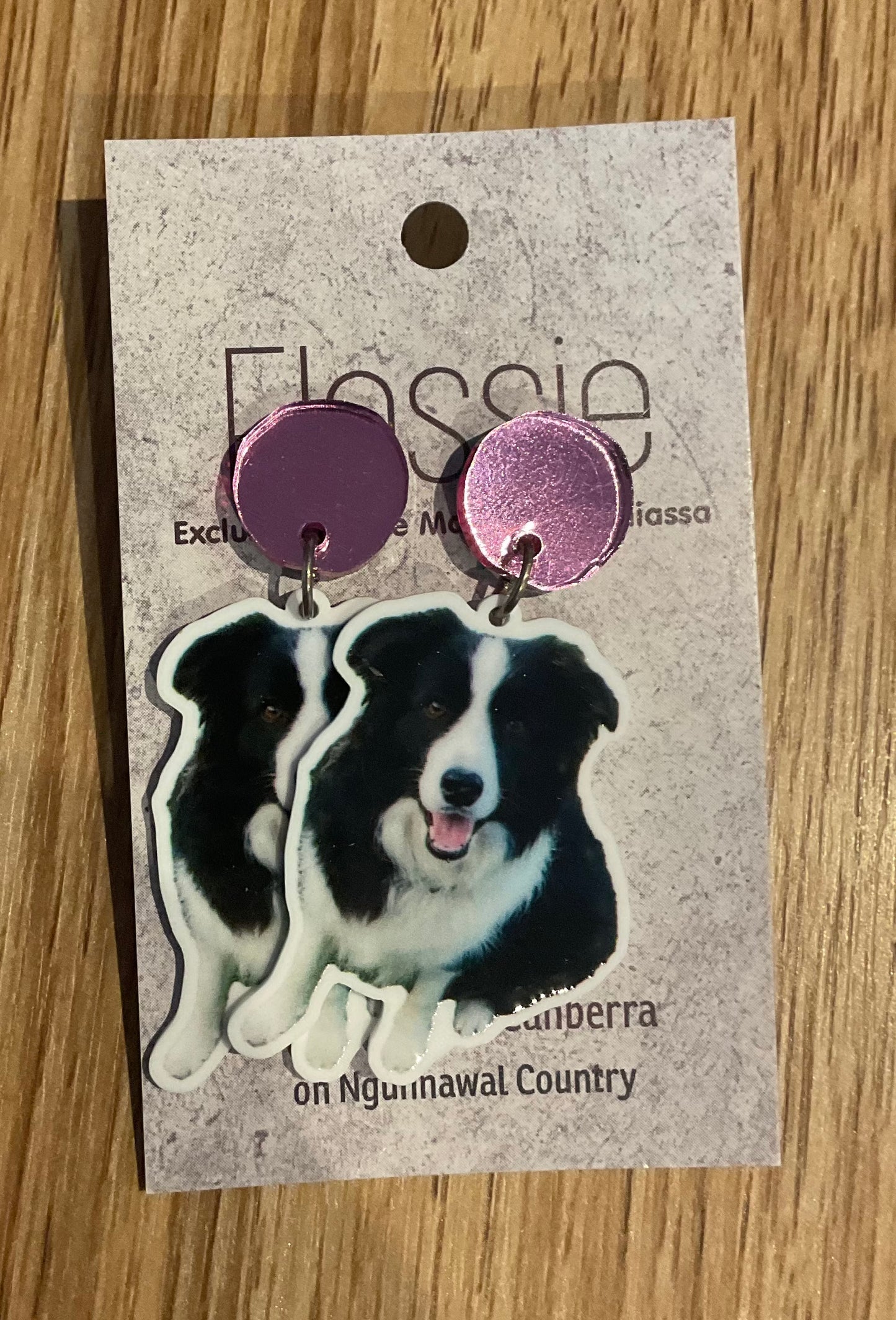 Earrings Border Collie Dangles