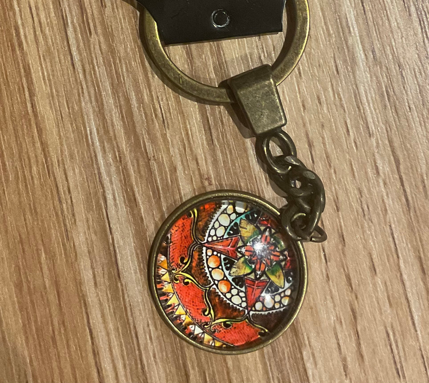 *Glass Dome Keychain Bronze
