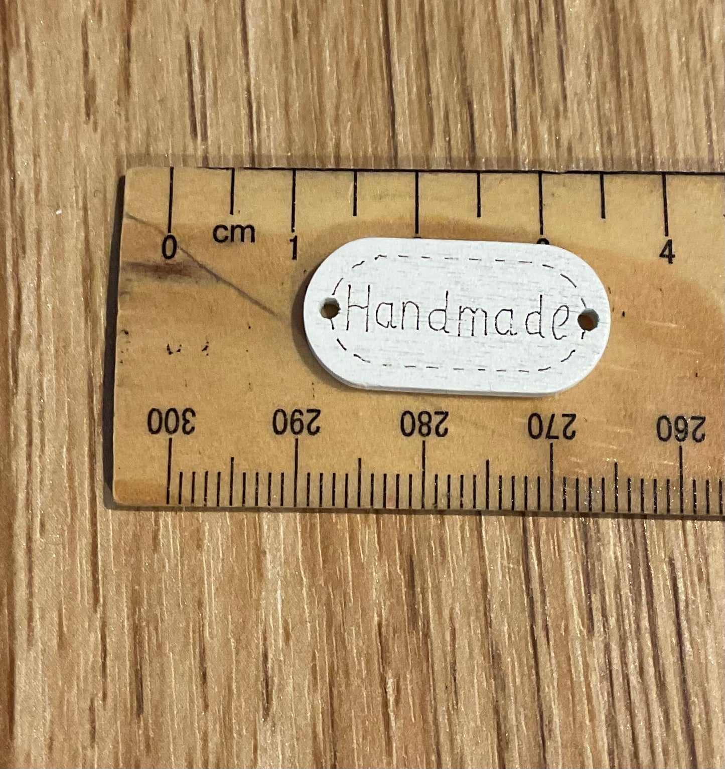 *Loose Buttons - Wooden White "Handmade"