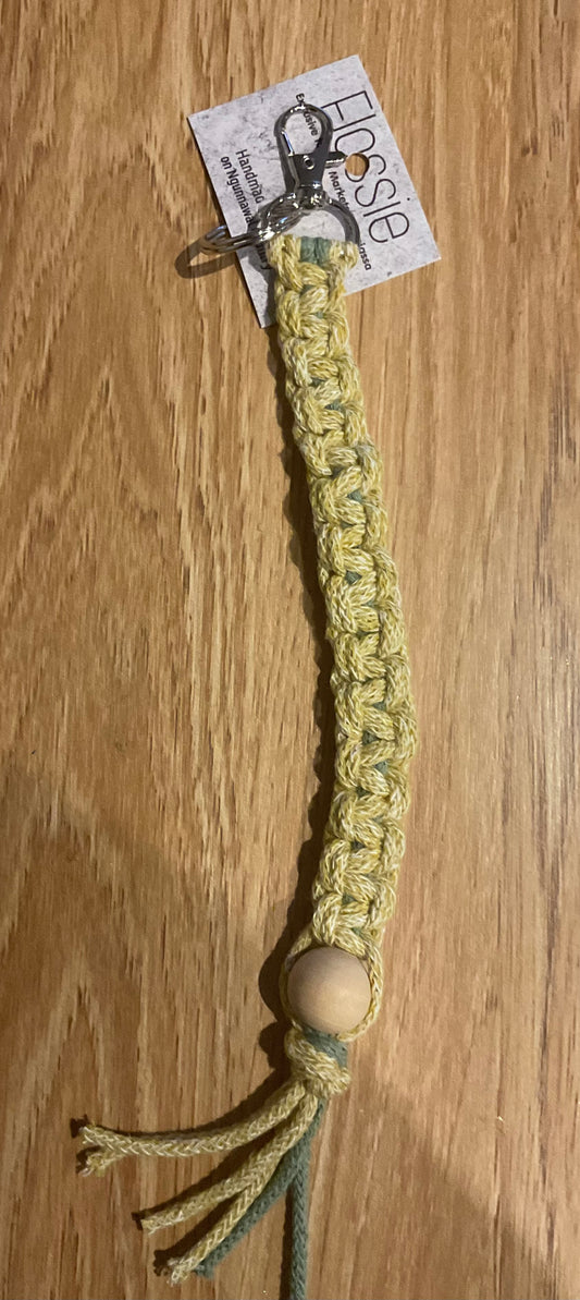 *Macrame Keychain Mustard Bead
