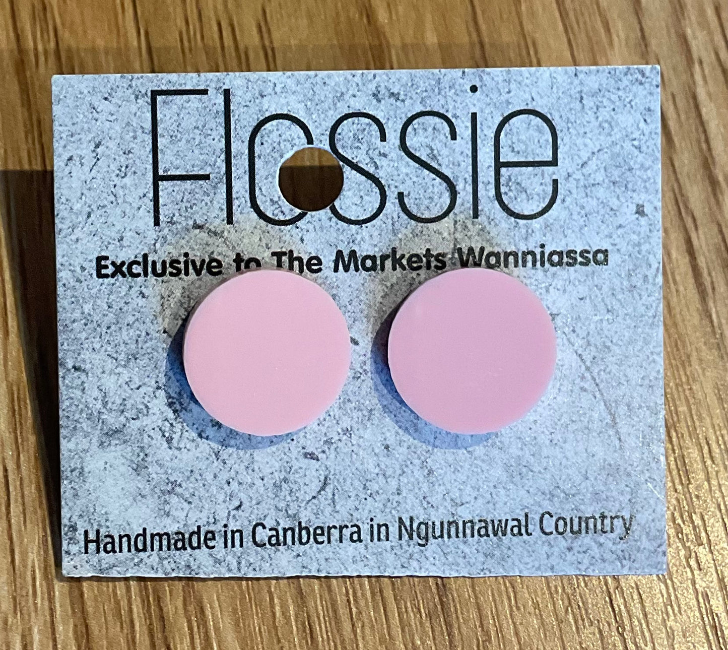 *Earrings Pastel Pink Round Studs