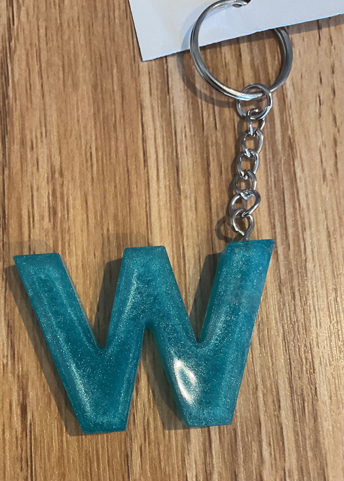 *Keychain Resin Letter W