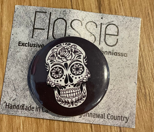 *Badge Sugar Skull