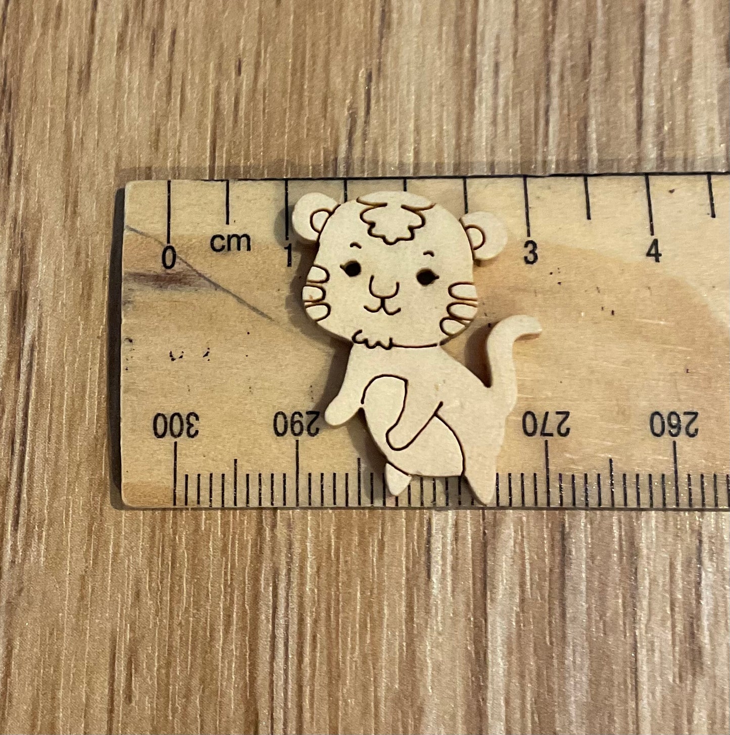 *Loose Buttons -Wooden Tiger