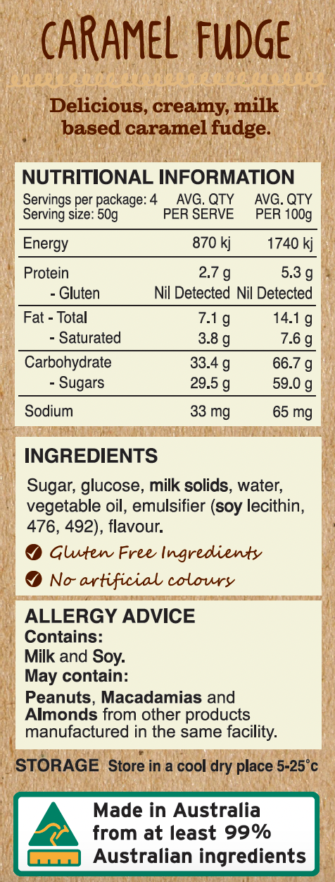 Caramel Fudge 180g