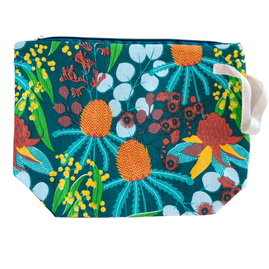 Cotton Cosmetic Bag - Australian Botanicals