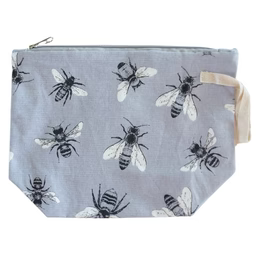 Cotton Cosmetic Bag - Sketch Bees