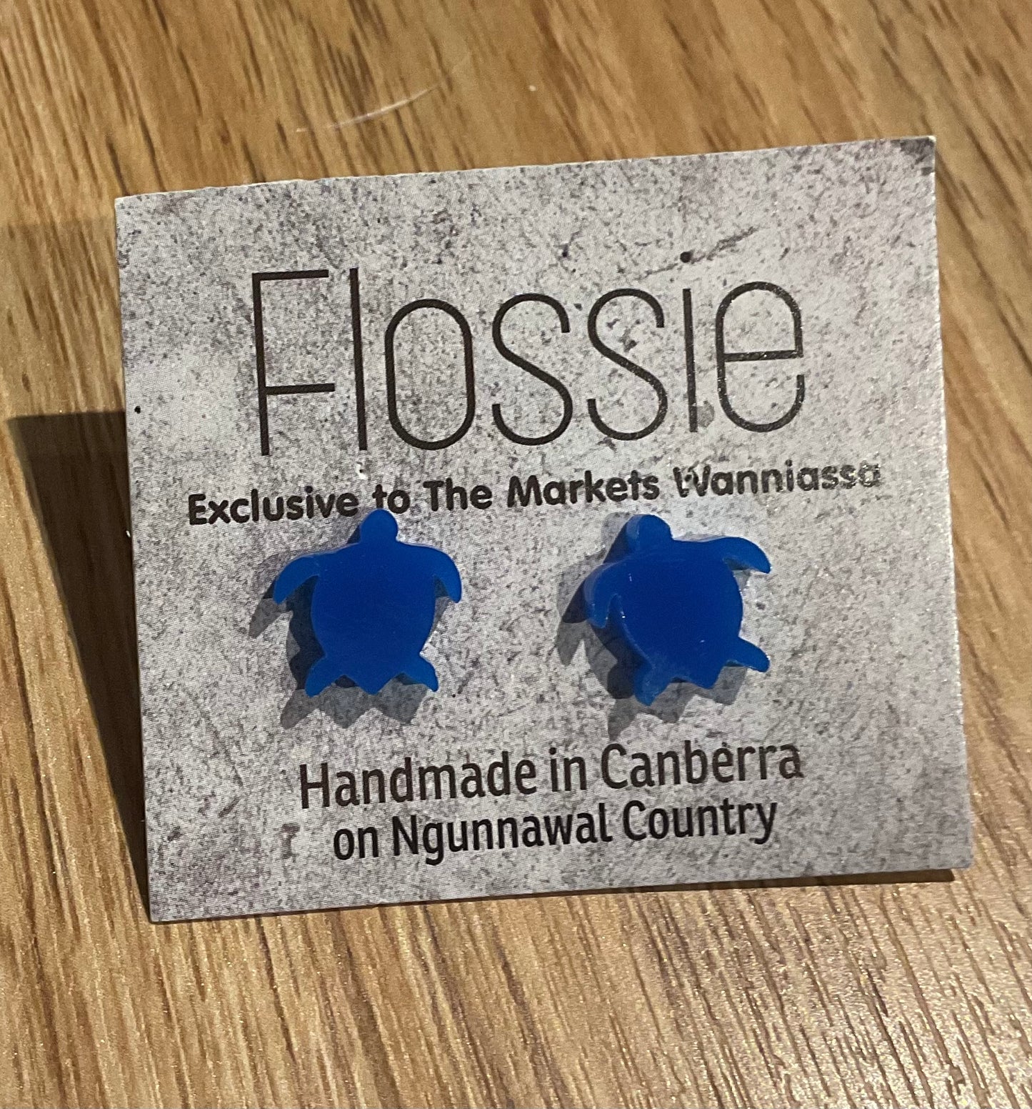*Earrings Blue Turtle Studs