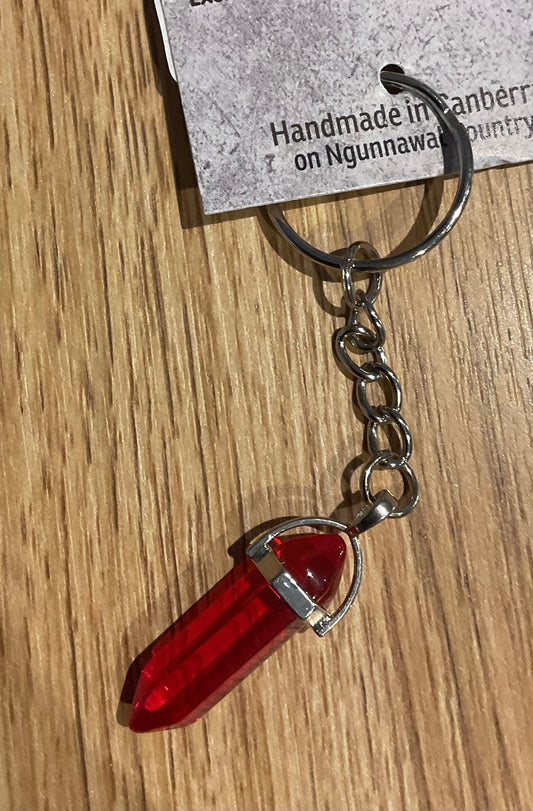 *Keychain -Crystal Red