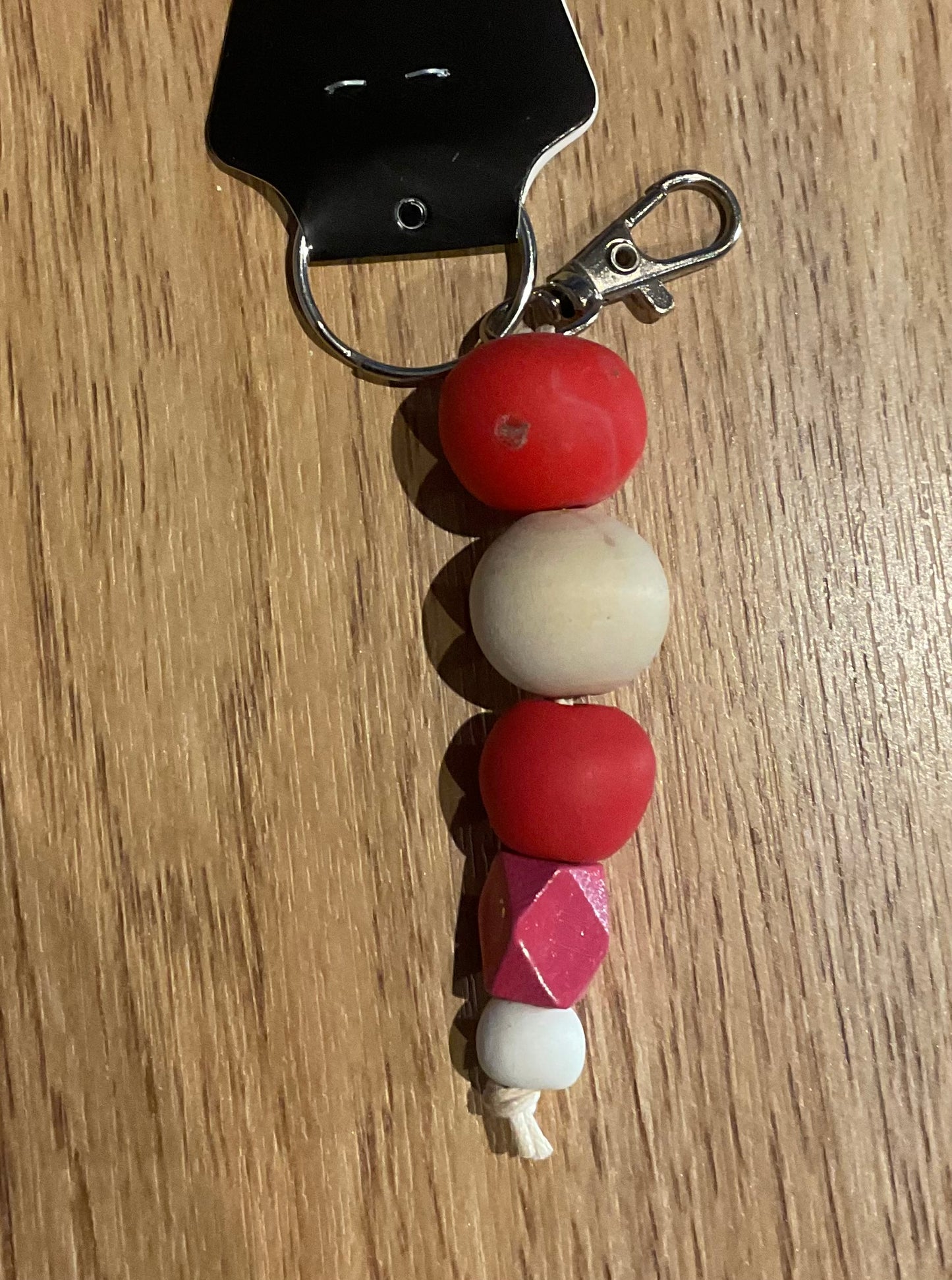 *Beaded Keychain Pink and Coral