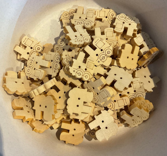 *Loose Buttons - Wooden Trains