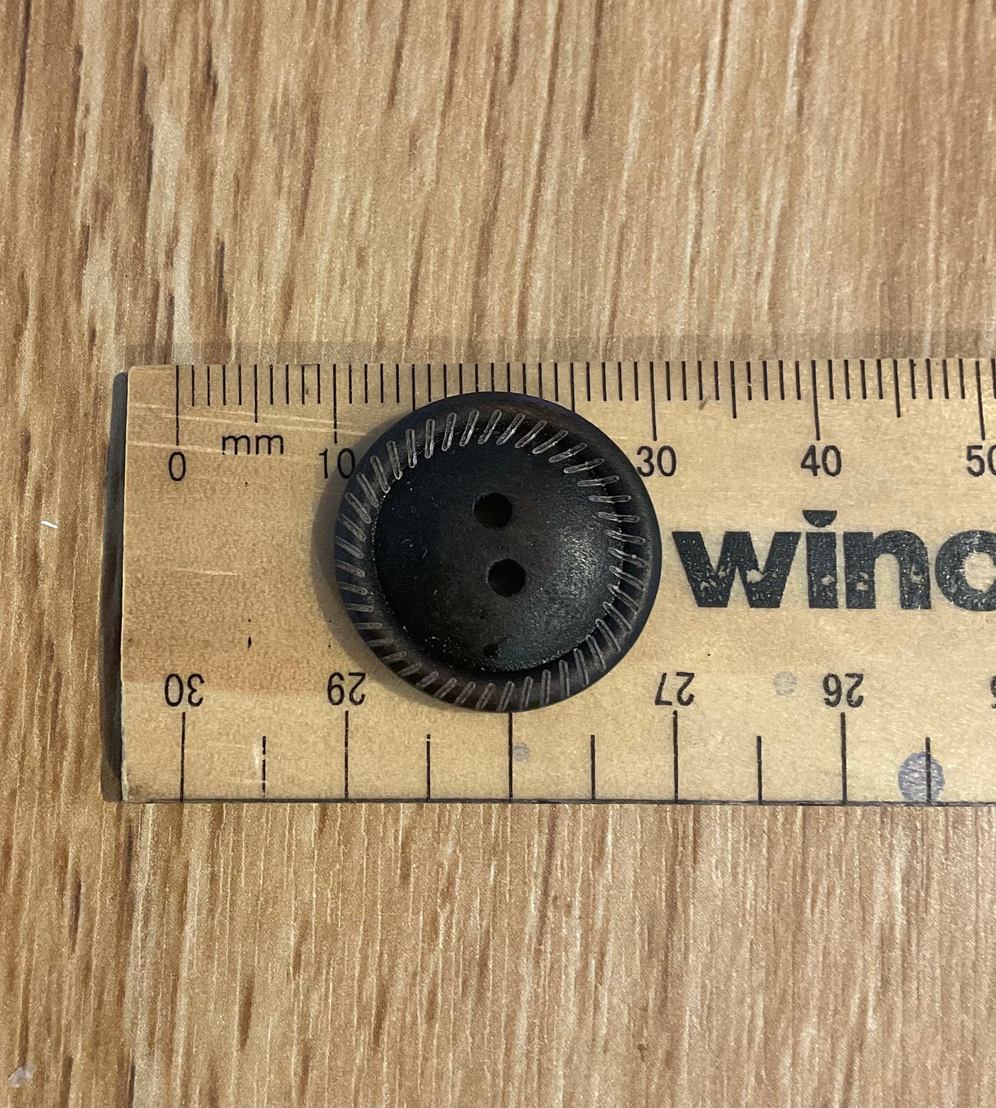 *Loose Buttons - Wooden Black with Pattern