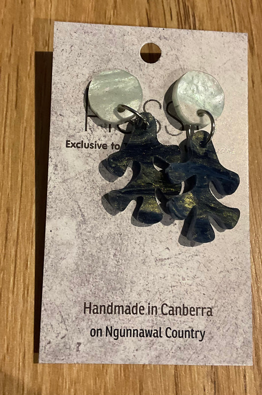 *Earrings Acrylic Coral Dangles