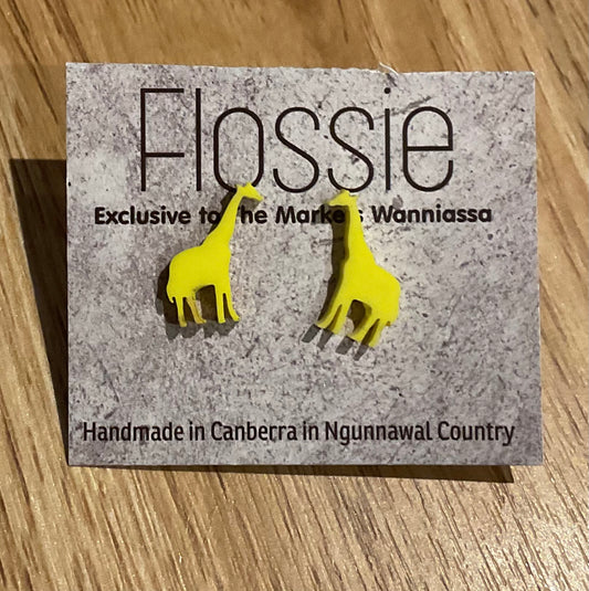 *Earrings Yellow Giraffe Studs