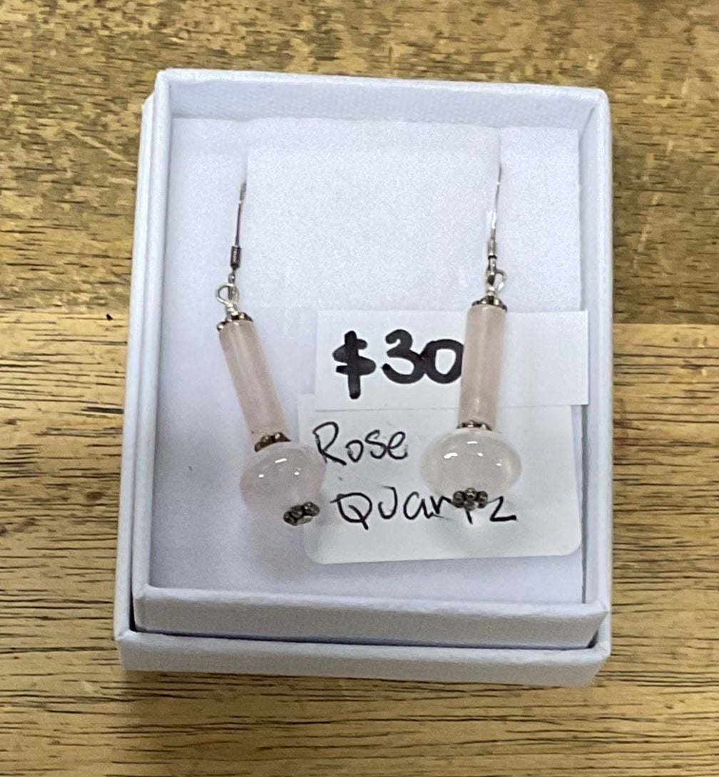 Beaded Stone Earrings Various