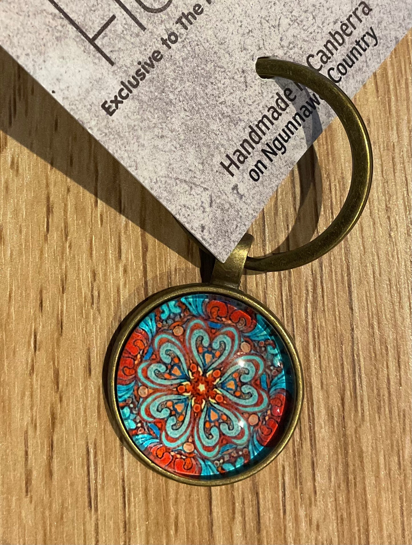 *Glass Dome Keychain Bronze