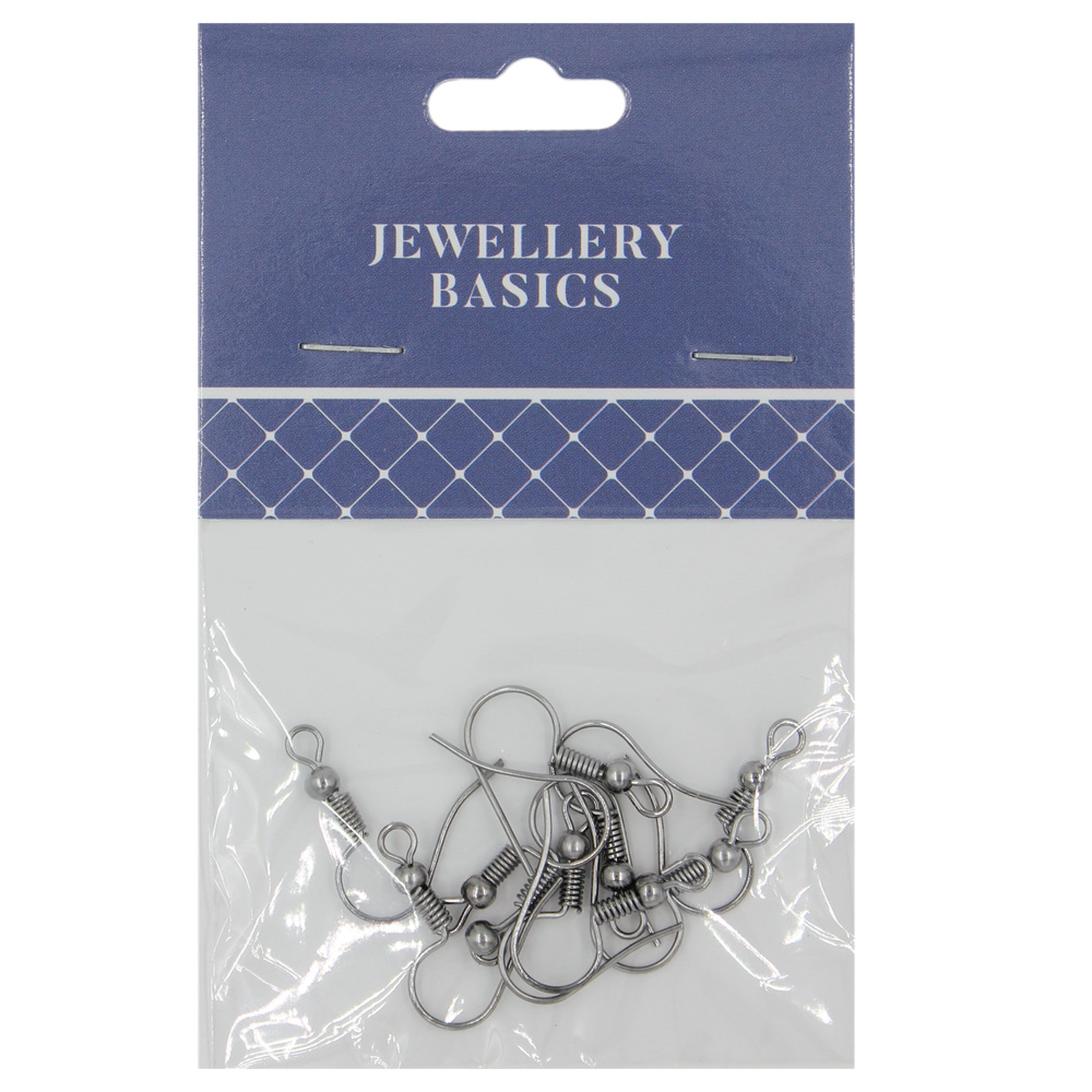 Earring Shepherd Hooks 20mm - Antique Silver