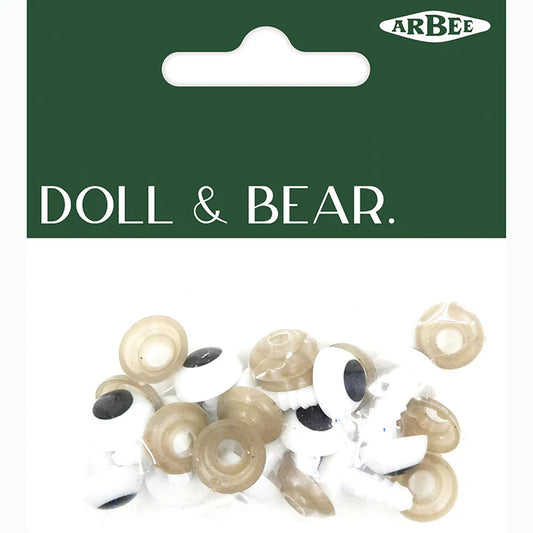 Safety Eyes White 12mm - 12pc