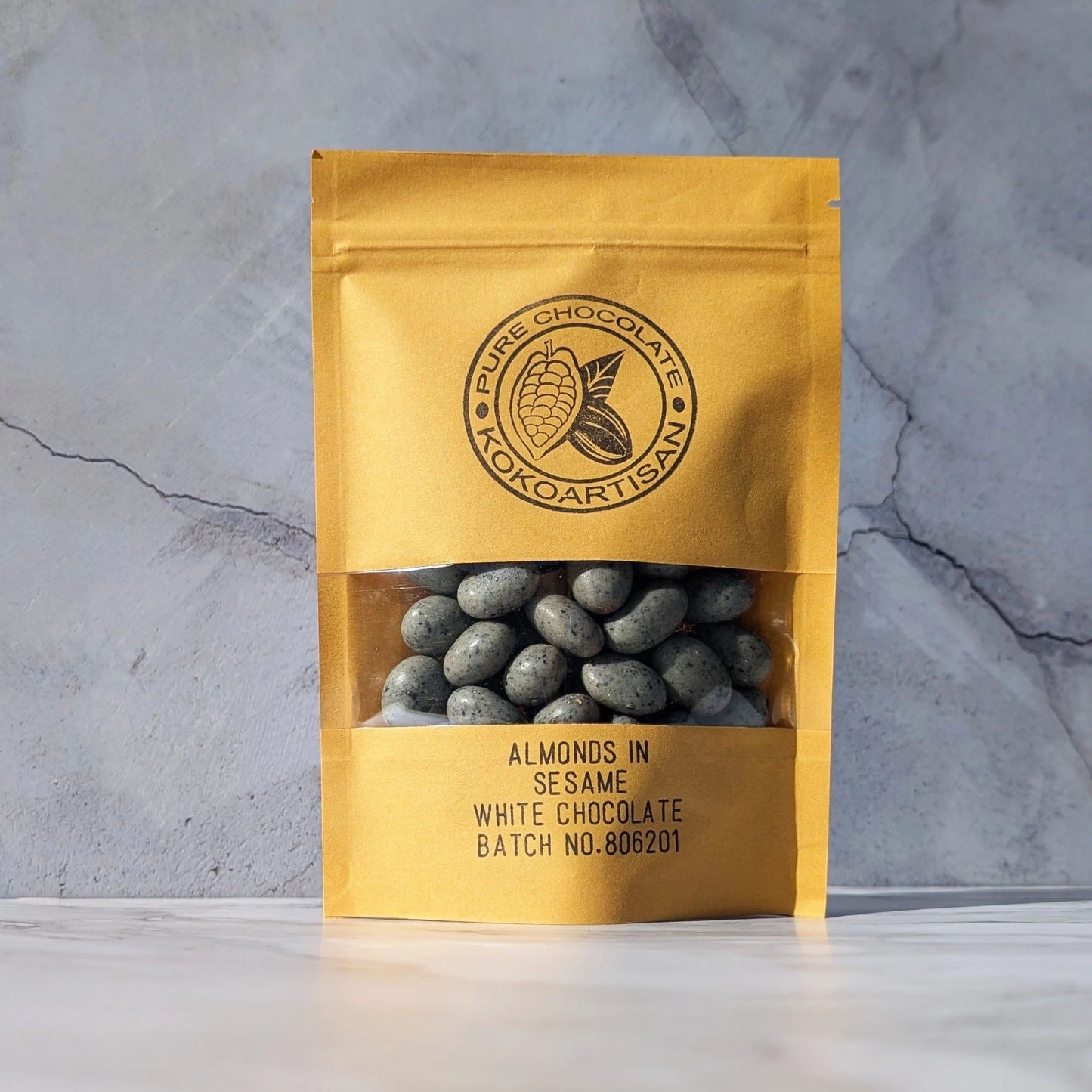 Almonds in Sesame White Chocolate