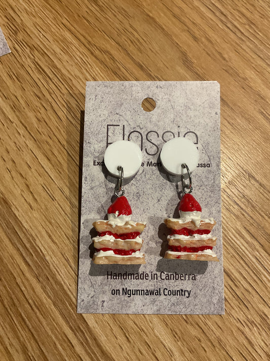 *Earrings Strawberry Treat Dangles