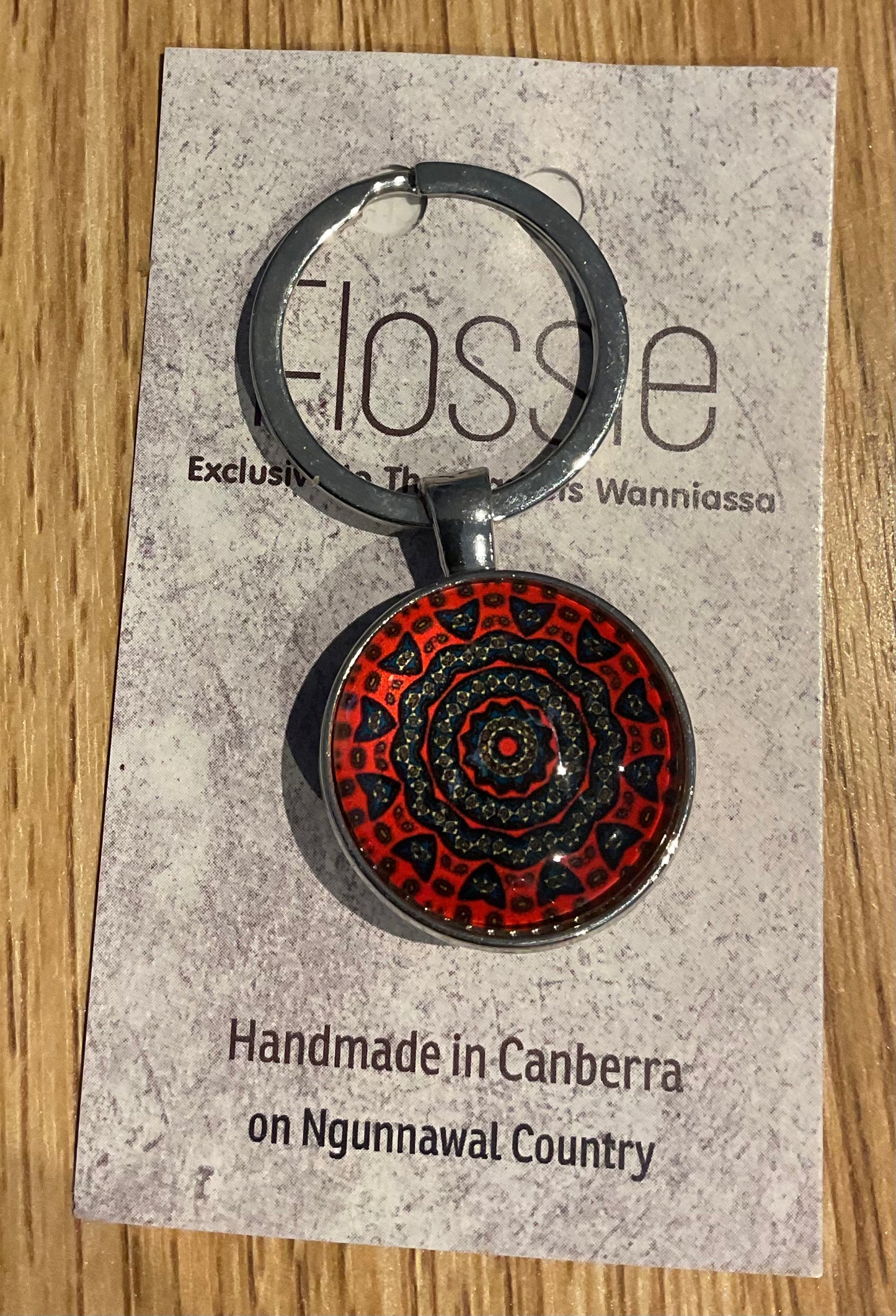 *Glass Dome Keychain Silver