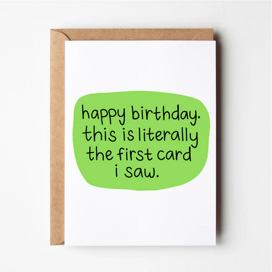 First Card I Saw Card