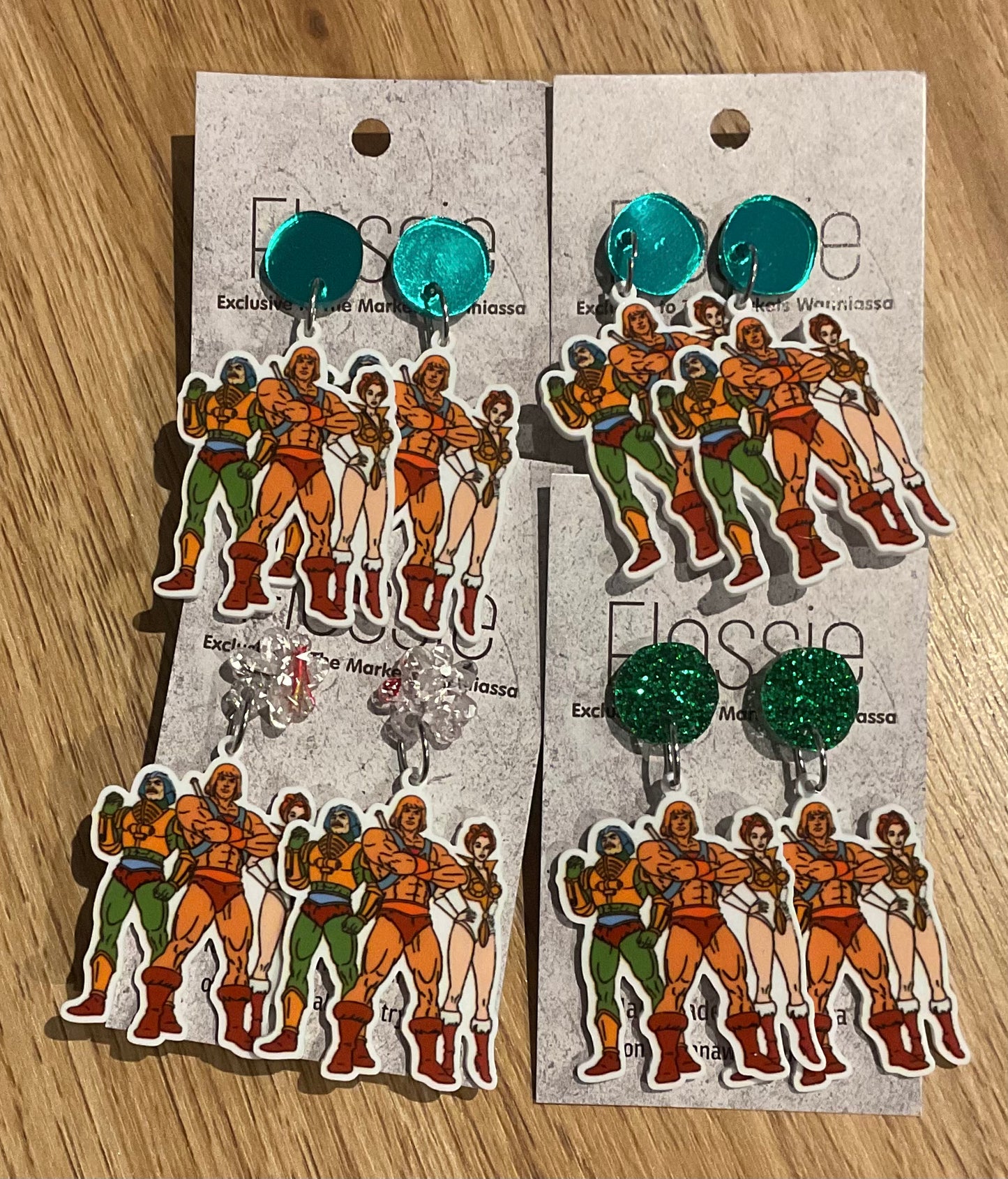 *Earrings He Man Dangles