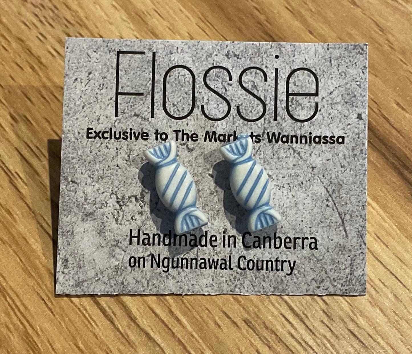 ‘Earrings Blue Lolly Studs