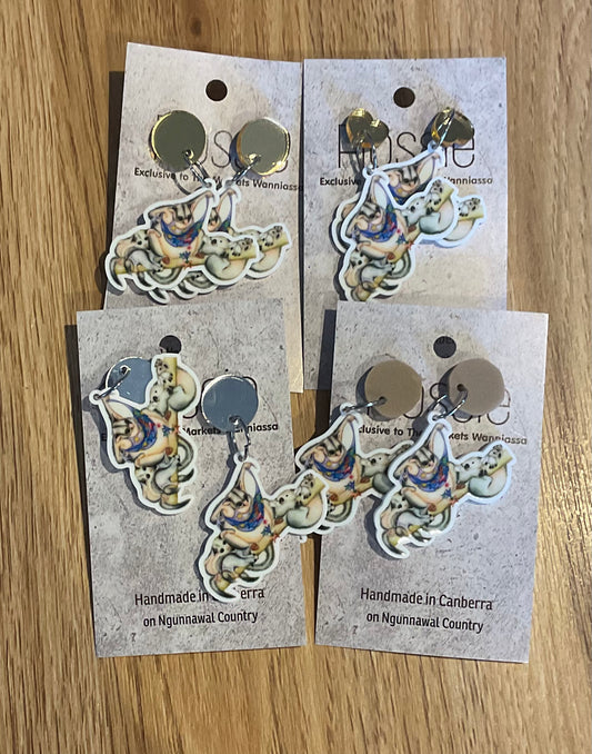 *Earrings Magic Possum Dangles