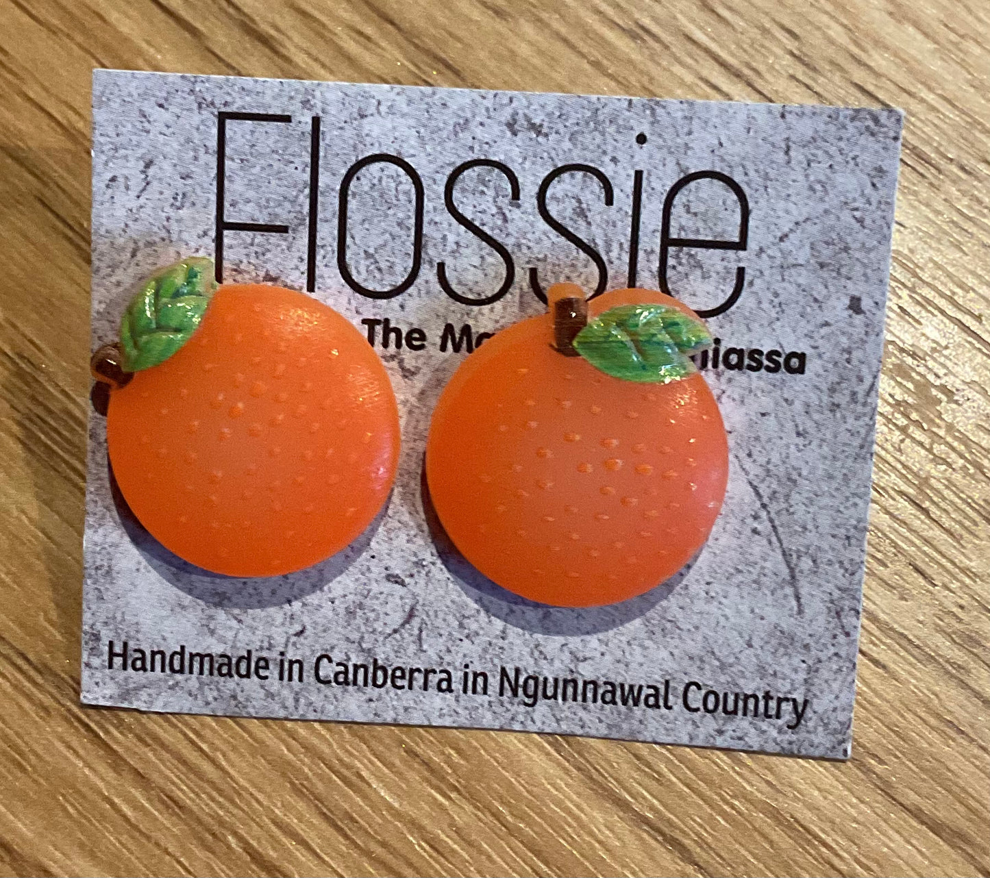 *Earrings Orange Studs