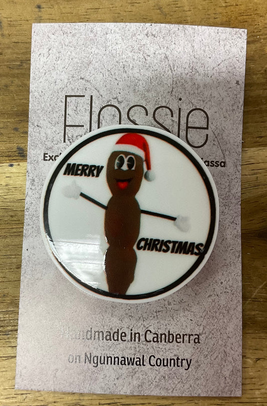 Brooch Merry Christmas Poo