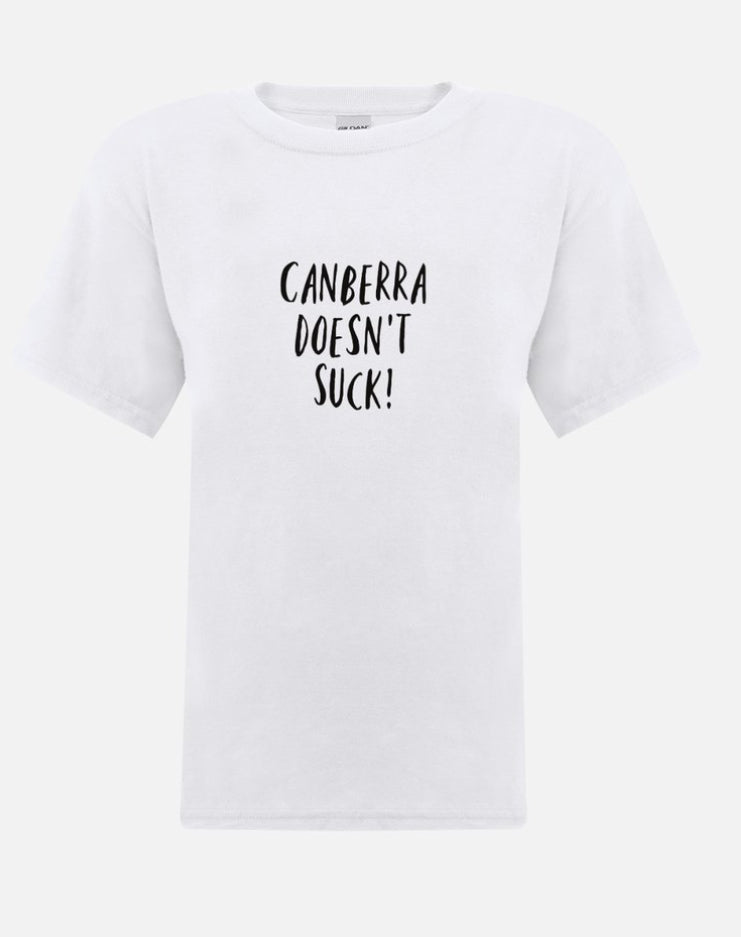 Canberra Doesn't Suck Crew Neck Tee Child Sizes