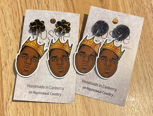 *Earrings King Biggie Dangles