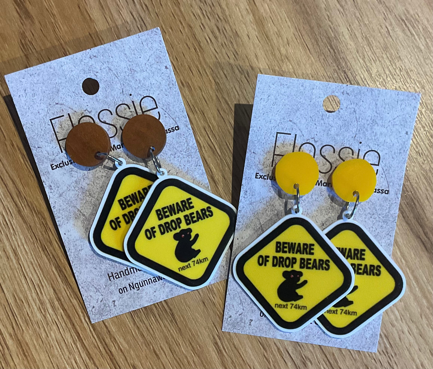 *Earrings Drop Bears Dangles