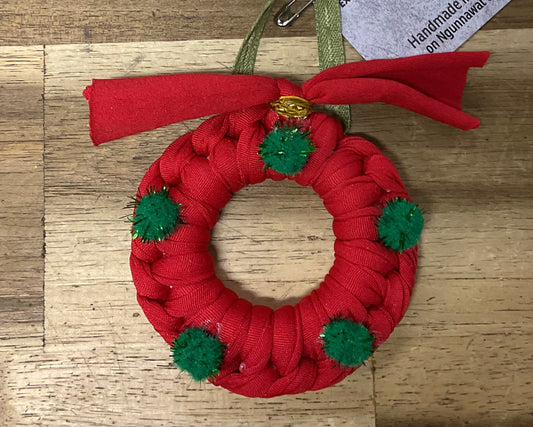 Xmas Decorations Wreath Red