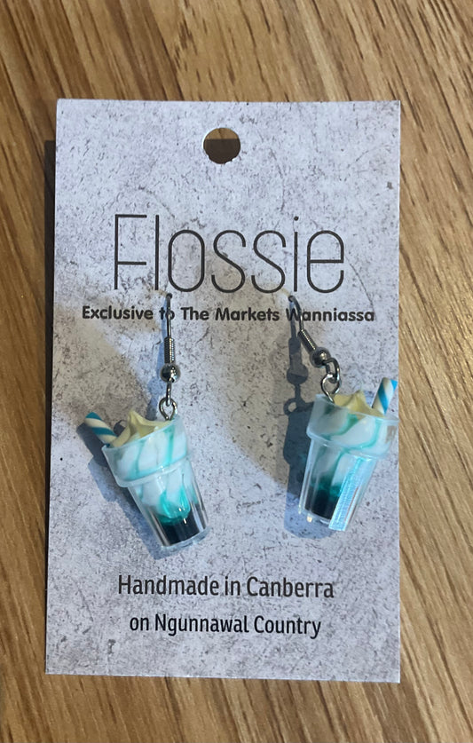 *Earring Mint Milkshake Dangles