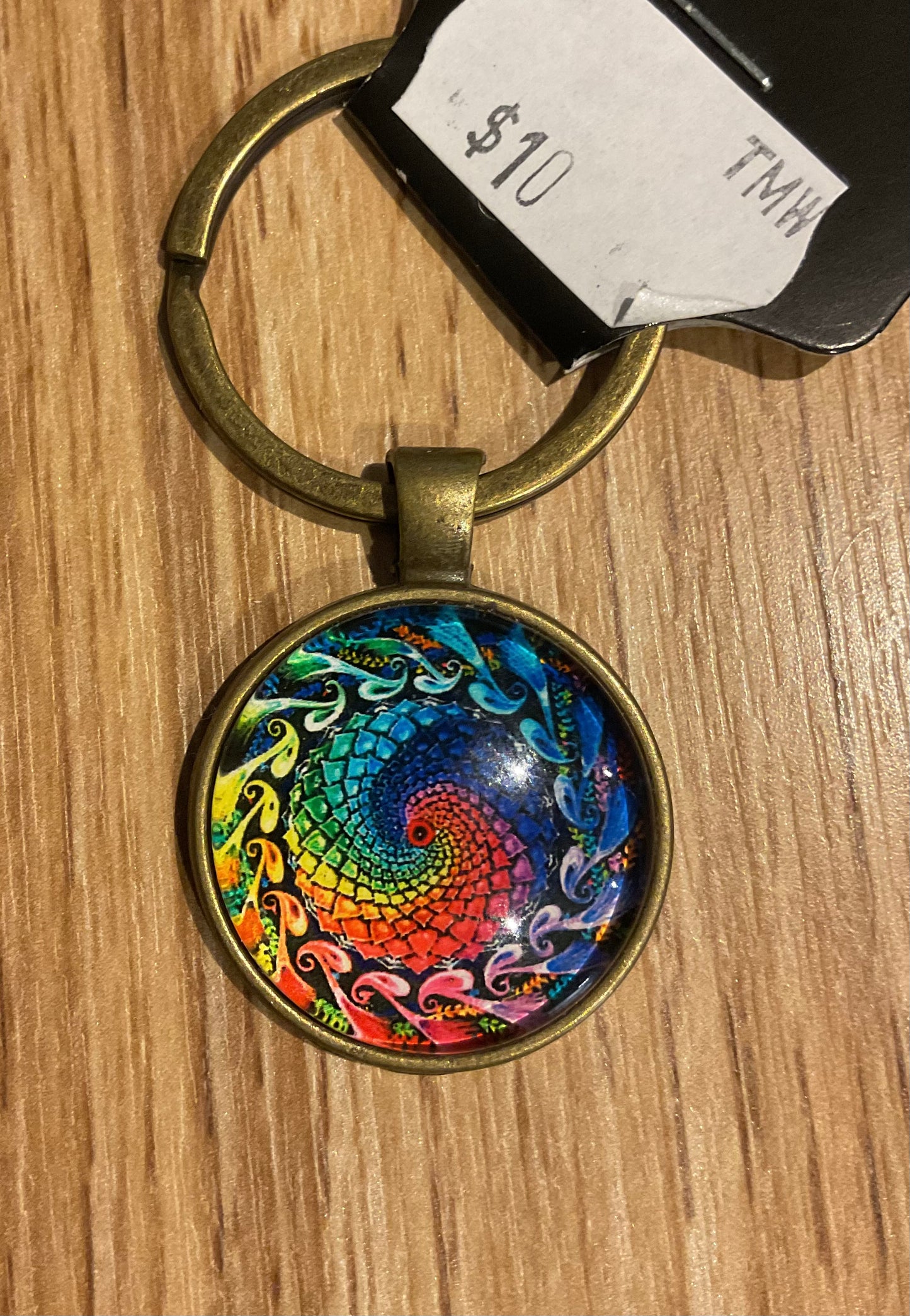 *Glass Dome Keychain Bronze