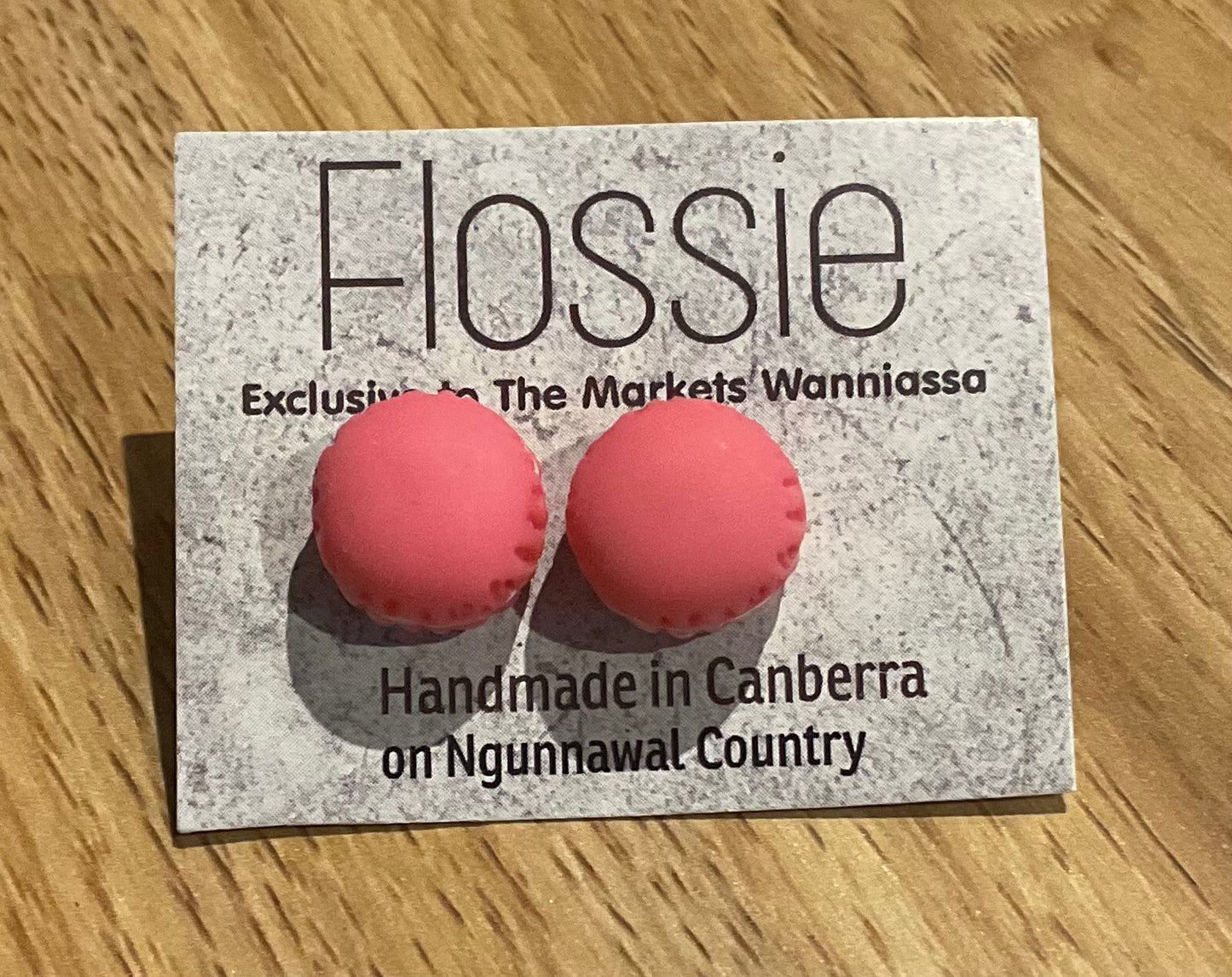 *Earrings Pink Macaron Studs