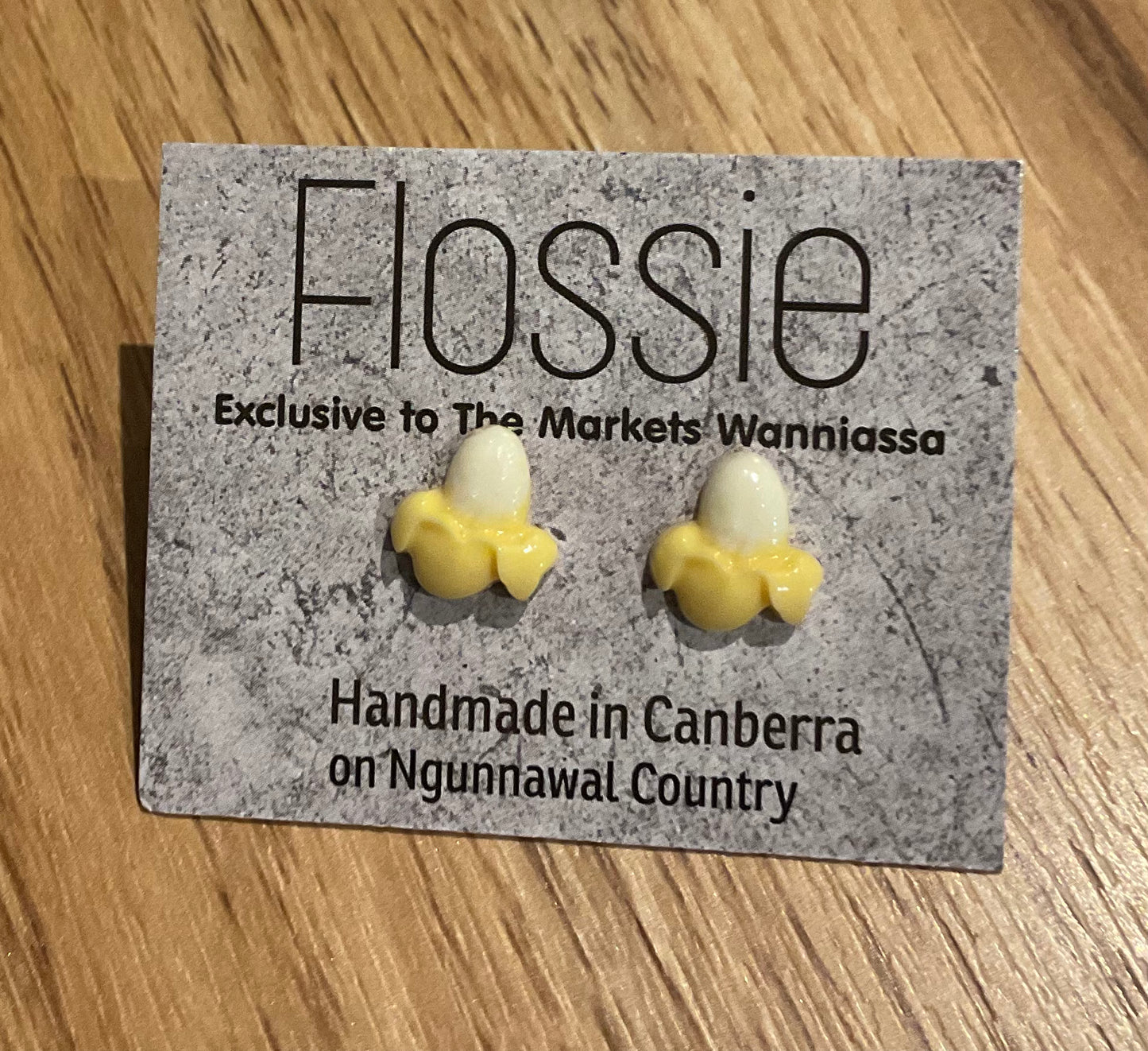 *Earrings Banana Studs