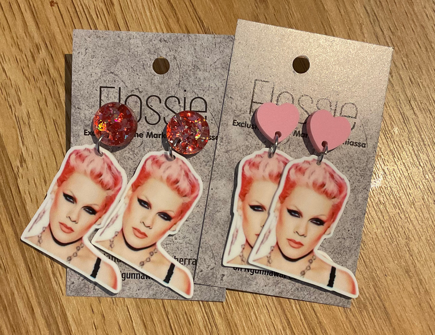 *Earrings Pink Dangles