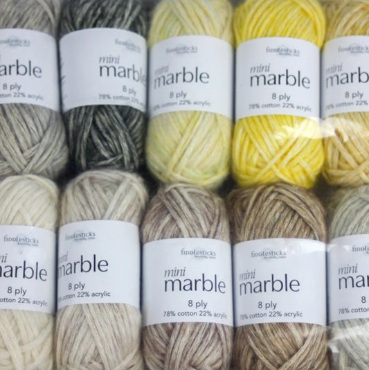Fiddlesticks Mini Marble 8ply Neutrals 01
