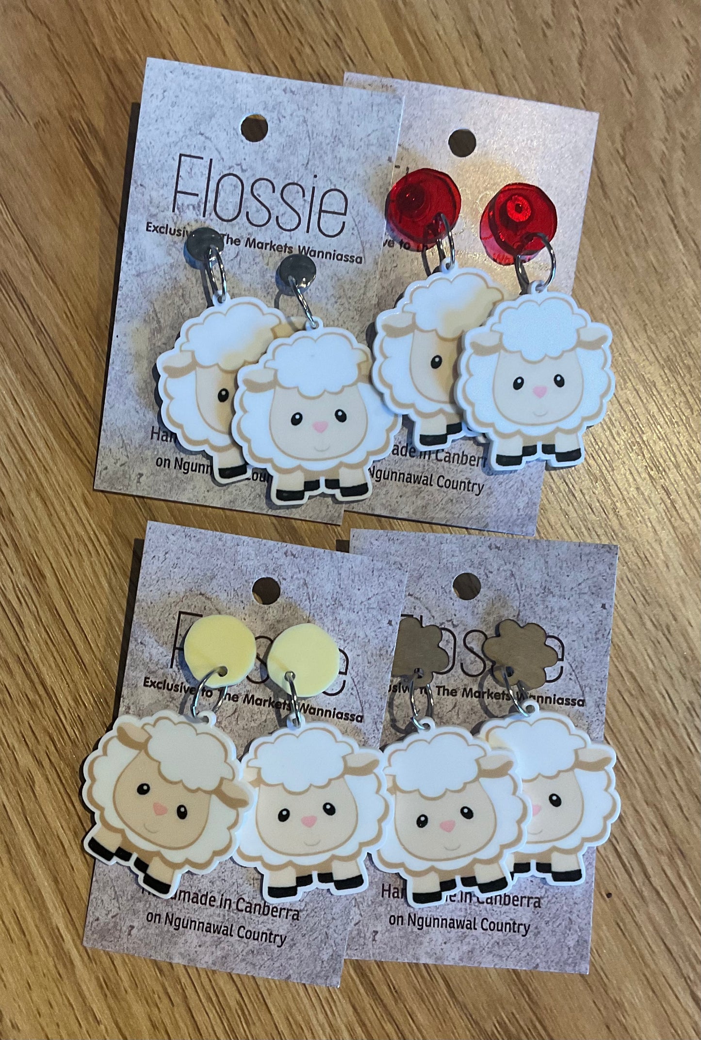 *Earrings Sheep Dangles