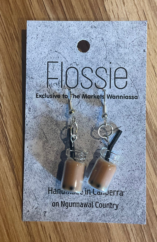 *Earring Coffee Drink Dangles