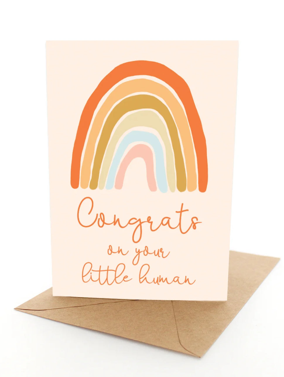 Greeting Card Earth Rainbow Congrats Baby